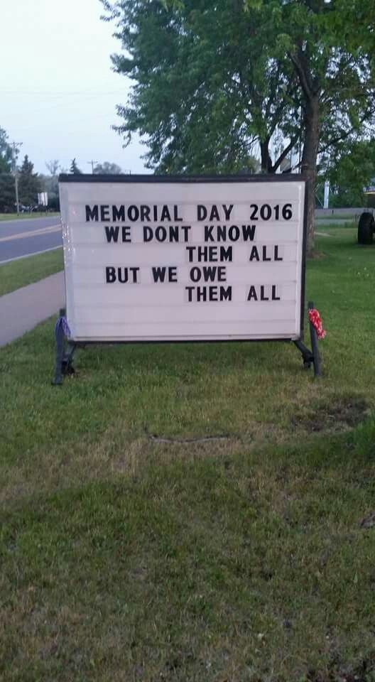 Church Signs For Memorial Day