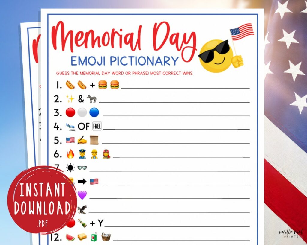 Free Memorial Day Emojis