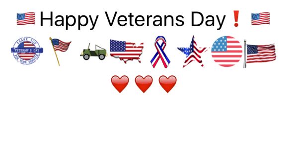 Happy Veterans Day Emojis