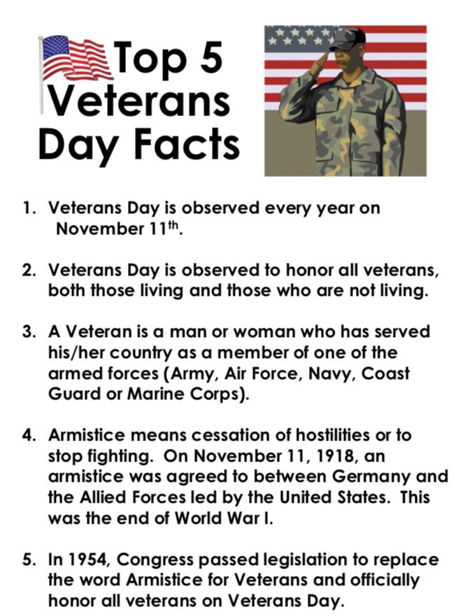 Veterans Day Facts For Kids